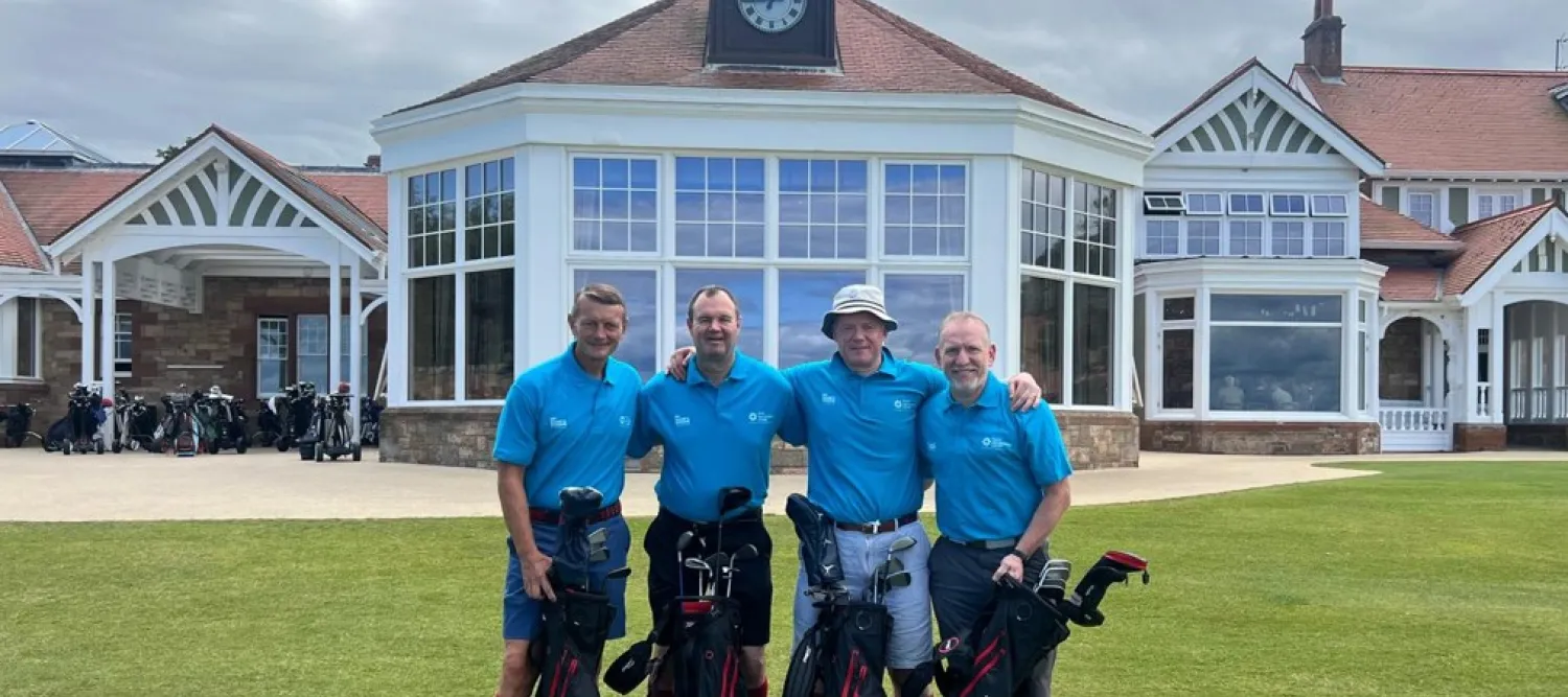 Angus MacDonald (second left) alongside Nick White, Stuart Paul and Andy Nicol