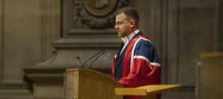 George Richards receives the University Benefactor award at the 2024 Winter graduations