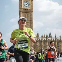 Lucy running in the London Marathon 2025