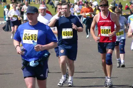 David Brook (pictured in red)