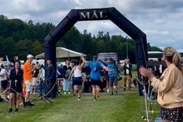 Crossing the finish line