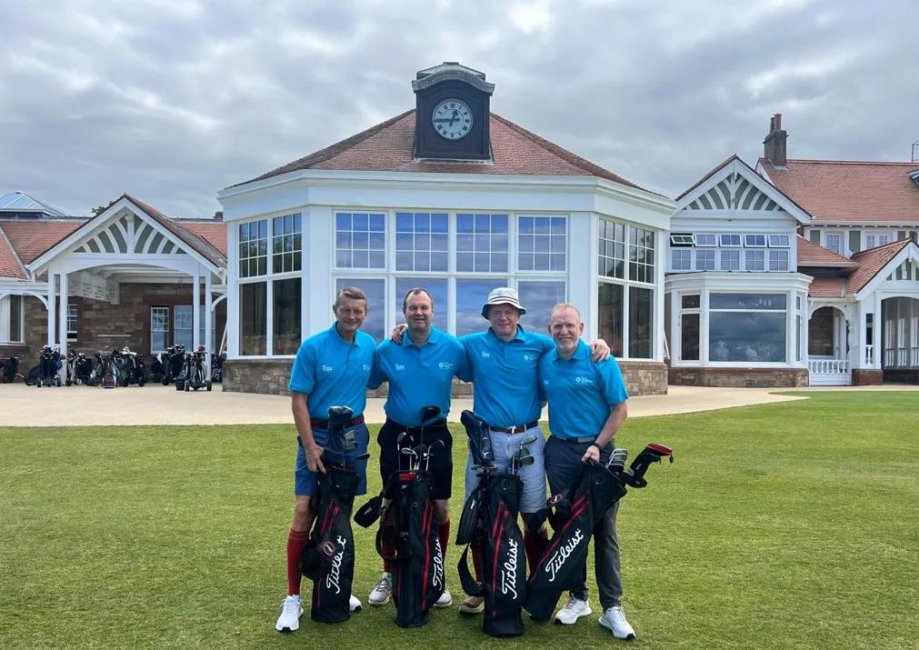 Angus MacDonald (second left) alongside Nick White, Stuart Paul and Andy Nicol