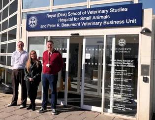 Rebecca Rees alongside members of the University of Edinburgh, Royal (Dick) School of Veterinary Studies 